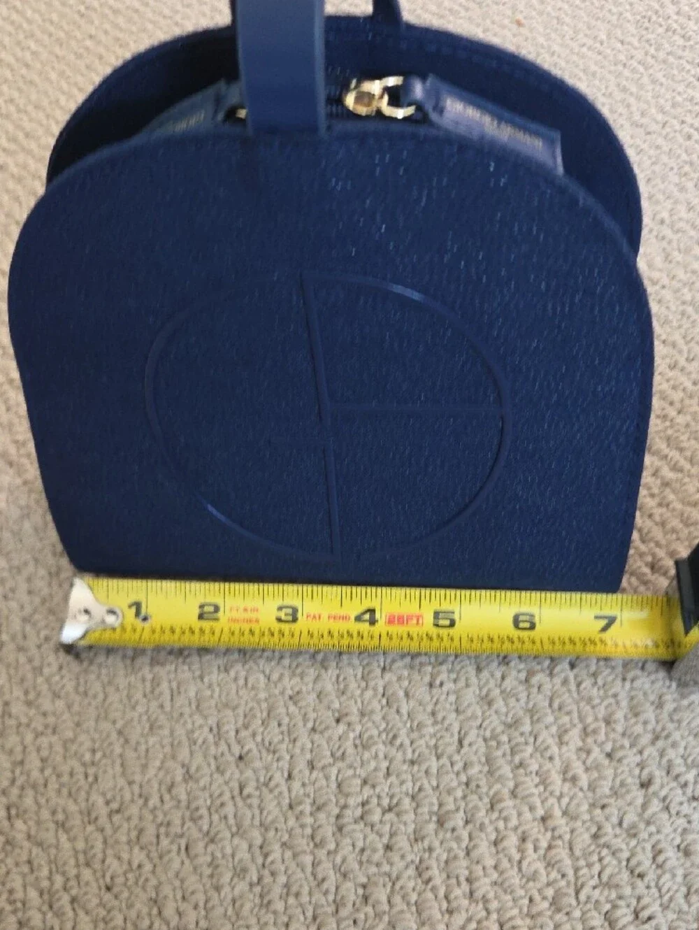 Giorgio Armani Beauty Navy Denim Cosmetic Bag, GA Logo Pouch